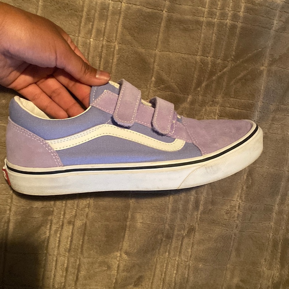 Purple Velcro Vans. In good condition. Only worn 2 times.